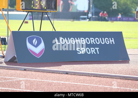 La Loughborough, Inghilterra, 20th, Maggio, 2018. LIA2018 Loughborough meeting internazionale di atletica leggera. La riunione si tiene a Paula Ratcliffe Stadium Foto Stock