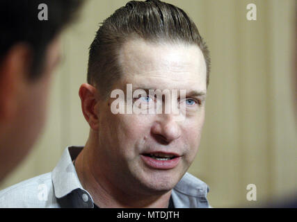 Kiev, Ucraina. Il 30 maggio 2018. STEPHEN BALDWIN, attore statunitense, parla con i media durante la sua conferenza stampa a Kiev in Ucraina, il 30 maggio 2018. BALDWIN è venuto a Kiev per prendere parte al National Prayer Breakfast dell'Ucraina. Credito: Serg Glovny/ZUMA filo/Alamy Live News Foto Stock