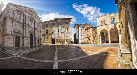 Duomo di Pienza, Toscana Italia Foto Stock