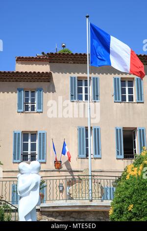 Grimaud Village, Var, Francia Foto Stock