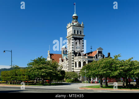 Oceania Nuova Zelanda Aotearoa, Isola del Sud, costa Otago, Dunedin, stazione ferroviaria Foto Stock