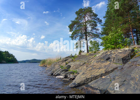 Il lago Ladoga in Carelia Foto Stock