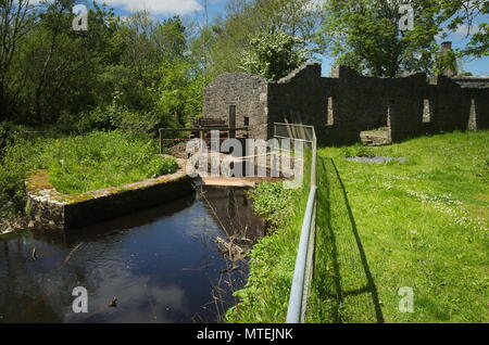 Il mulino ad acqua a Thoor Ballyley, centro di Yeats Foto Stock