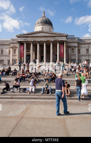 National Gallery di Londra. Lo skyline di Londra Foto Stock