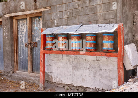 Villaggio Hanoo-Yogma e scuola di Ladakh Foto Stock