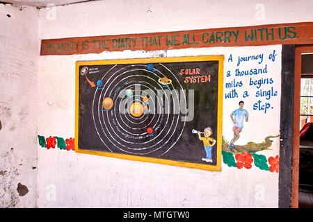 Villaggio Hanoo-Yogma e scuola di Ladakh Foto Stock