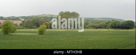 Il South Downs Way e Downs Link in Beeding, West Sussex Foto Stock