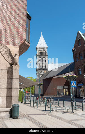 Cattedrale della città di Lund in Svezia Foto Stock