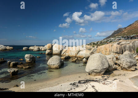 Massi di granito su Boulders Beach, Simonstown, sud africa Foto Stock