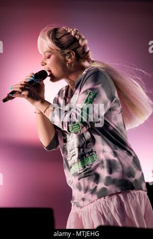 Lily Allen esegue alla gente comune Festival in Southampton Foto Stock