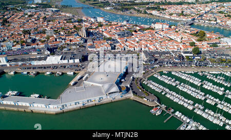 La fotografia aerea di Saint Gilles Croix de Vie in Vandea Foto Stock