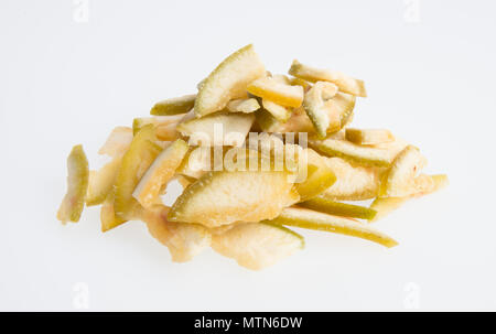 Pomelo essiccato o frutta secca su uno sfondo Foto Stock