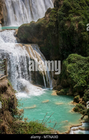 Chiflon cascata, Cascada Velo de Novia, Chiapas, Messico Foto Stock