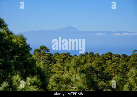 Bella vista formano Gran Canaria sul Teide a Tenerife, Spagna Foto Stock