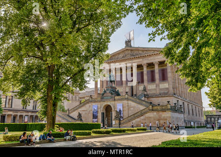 Vecchia galleria nazionale presso l'Isola dei Musei di Berlino, Germania Foto Stock