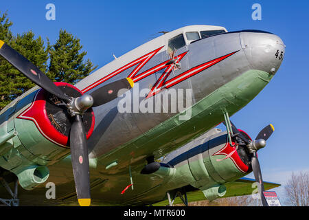 Il velivolo RCAF CC-129 Douglas Dakota alla CFB Greenwood, Greenwood, Nova Scotia, Canada. Foto Stock