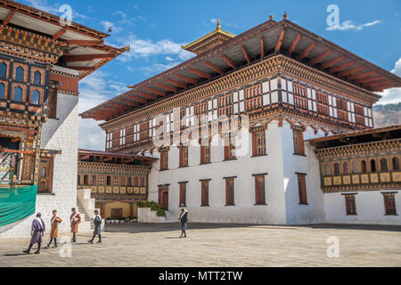 All'interno di Thimphu Dzong Foto Stock