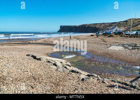 Cambs, spiaggia, Cleveland, North Yorkshire, Inghilterra, Regno Unito Foto Stock