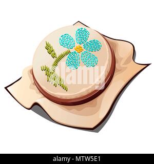 Le cerchiature per ricamo con l immagine di un fiore. Illustrazione Vettoriale. Illustrazione Vettoriale