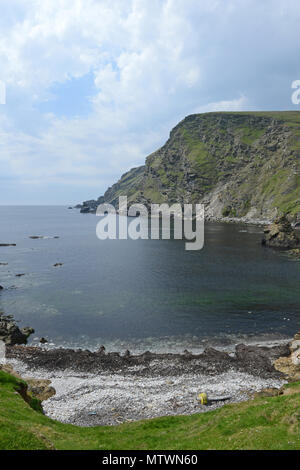 Testa disomogenea e Garths Ness in Shetland la baia che la MV Braer petroliera è venuto arenarsi nel gennaio del 1993 Foto Stock
