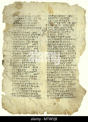 . Polski: lato recto con il testo di Luca 1:59-73 . Decimo secolo. Sconosciuto 620 Uncial 0177 r Lc 1,59-73 Foto Stock