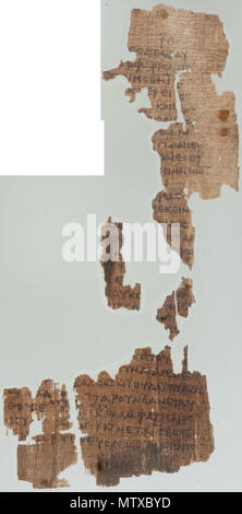 . Inglese: il papiro 6 (Giovanni 11:46-52) . Iv secolo. Template:Autore/Sconosciuto 467 Papiro 6 (Giovanni 11,46-52) Foto Stock