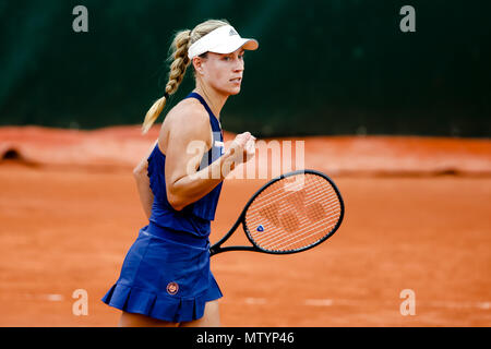 Parigi, Francia. 31 Maggio, 2018. Angelique Kerber della Germania durante il suo secondo giro singles corrisponde al giorno 5 al 2018 francesi aperti a Roland Garros. Credito: Frank Molter/Alamy Live News Foto Stock