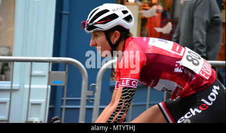 Salisbury, Wiltshire, Regno Unito. Il 31 maggio 2018. 2018 OVO Energy Tour serie Grand Final. Nikki ginepro del team NJC-Biemme-Echelon e vincitore delle donne individuale gara. Credito: JWO/Alamy Live News Foto Stock