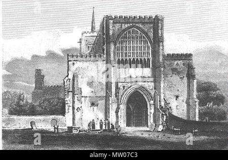 . Inglese: il west end di St Albans Cathedral prima della distruzione della finestra Wickhamstede, da 'bellezze di Inghilterra e Galles Londra: pubblicato da Vernor & cappa, pollame, 1 marzo 1805 . 2 luglio 2011. Incisi da R. Rolfe da un disegno di G. Pastore 1805 570 St Albans West End finestra Wickhamstede Foto Stock