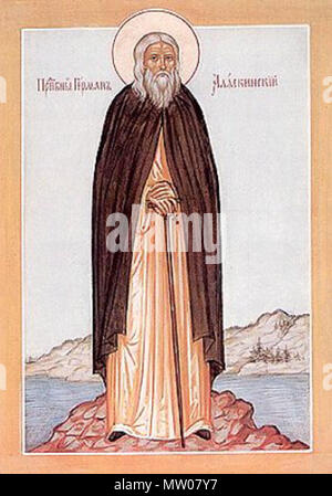 . Inglese: San Herman di Alaska . Fr. Herman, San Herman di Alaska fratellanza, Platina CA 571 San Herman di Alaska Foto Stock