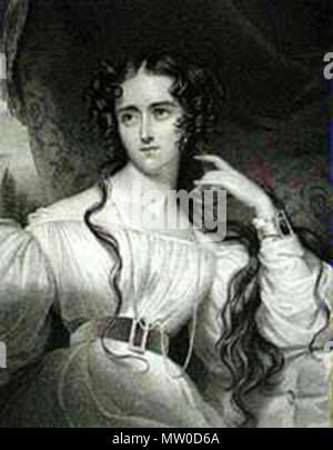 . Inglese: Caroline Susan Goold, Lady Gore Booth, seconda moglie di Sir Robert Gore-Booth, quarto Baronet] di Artarman, Sligo (25 agosto 1805 - 21 dicembre 1876), è stato membro del Parlamento per la Contea di Sligo, 1850-1876 e un proprietario terriero che ha costruito la casa Lissadell, Sligo Irlanda. prima del 1876. Sconosciuto 482 Pict0027LadyGoreBooth Foto Stock