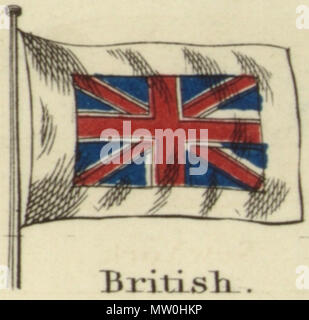 . Inglese: segnali per i piloti. British. Johnson nuovo grafico di emblemi nazionali, 1868.jpg Johnson nuovo grafico di emblemi nazionali. La stampa mostra le bandiere dei vari paesi, quelle percorse da navi e il 'Signals per piloti." nell'angolo in alto a sinistra è il 'degli Stati Uniti 37-stella bandiera, nell'angolo in alto a destra è il "Royal Standard del Regno Unito Gran Bretagna & Irlanda'; nell'angolo in basso a sinistra è il "russo" Standard e nell'angolo in basso a destra è il 'Standard francese." Il flag su questo foglio differiscono leggermente da quelli su di un altro foglio numerato 4 [top left] e 5 [alto a destra] Foto Stock