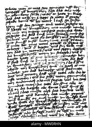 . Autograph von Konrad Stolles Chronik, ULB Jena, la sig.ra Sag. q. 3, il beato 194v . circa 1500. Konrad Stolle, morì 1501 577 Stolle autografo Jena Foto Stock