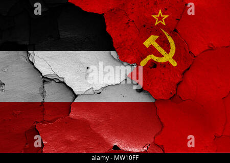 Bandiere di impero tedesco e Unione Sovietica Foto Stock