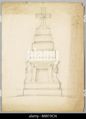 503 Projet pour la sépulture de Delacroix au cimetière du Père Lachaise 01 Foto Stock