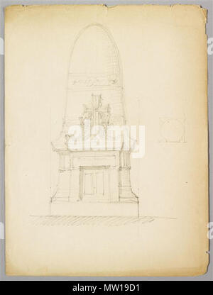 503 Projet pour la sépulture de Delacroix au cimetière du Père Lachaise 03 Foto Stock