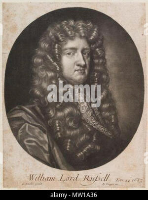 . Inglese: William Russell, Signore Russell (1639-1683) . circa 1683. Edward Cooper, dopo Sir Godfrey Kneller 532 William Russell Signore Russell Foto Stock