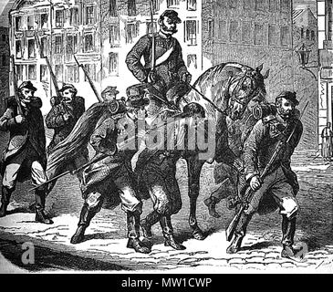 . Inglese: Assunzione di poli all esercito russo a Varsavia 1863 . 1868. Anonimo piastra 513 assunzione di poli all esercito russo a Varsavia 1863 Foto Stock