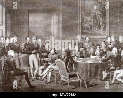 . Wiener Kongress . 1819. disegnato da Jean Baptiste Isabey (1767-1855); incisione su rame di Jean Godefroy (1771-1839) 645 Wiener kongress Foto Stock