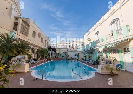 Il bellissimo Hotel privato a La Union, costruito nel 1869 nel centro storico di Cienfuegos, Cuba. Foto Stock