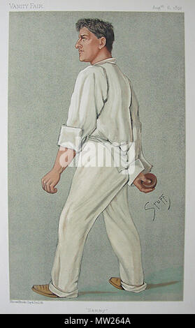 . Inglese: Caricatura di Sammy boschi da Henry Charles Seppings Wright (roba) per Vanity Fair. Il 6 agosto 1892. Henry Charles Seppings Wright ('Stufo') 653 Sammy boschi da Stuff Foto Stock