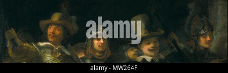 . La ronda di notte . 21 novembre 2009, 14:07 (UTC). La Nightwatch da Rembrandt.jpg: Rembrandt lavoro derivato: De bezige bij (PARLA) 436 Nachtwacht achtergrond Foto Stock