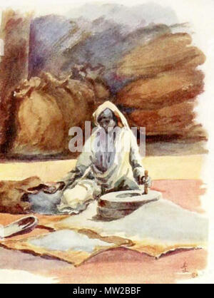 . Inglese: "un paria Donna con cesto,' attribuito come una "stampa basata su un acquerello di Lady Lawley, 1914'; più acquerelli della stessa serie: 'un barbiere' * 'A betel-foglia e noci di arec dado venditore' * 'A Canarese acqua donna' * 'una donna Canarese' * 'una donna Canarese richiamando acqua' * 'una donna Canarese macinazione di miglio' * 'L'auto festival presso il tempio indù di Myliapore' * 'Il cuoco presso la sede del Governo, Madras' * 'un mercante di mais' * 'figlia di Meanjee Sait, un ricco mercante Muhammadan' * 'un diavolo ballerino del toddy-cassetto casta' * 'A dhurzi o sarto, Muhammadan' * 'mattina presto sul lago, Ootac Foto Stock