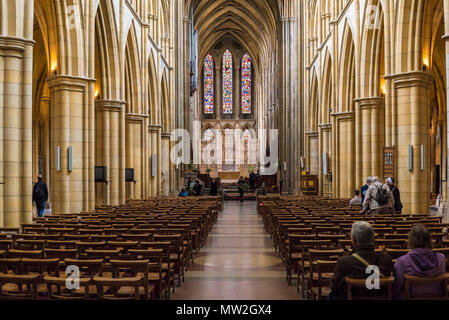 L'interno di Truro Cathedral in Cornovaglia. Foto Stock
