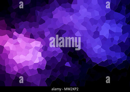 Una fotografia di un astratto modello geometrico da vari poligoni viola e triangoli Foto Stock
