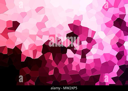 Una fotografia di un astratto modello geometrico da vari poligoni rosa e triangoli Foto Stock