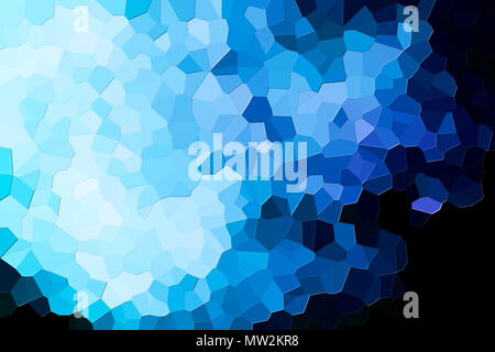 Una fotografia di un astratto modello geometrico da vari poligoni blu e triangoli Foto Stock