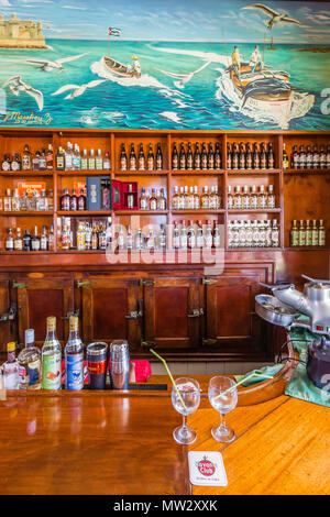 La Terraza de Cojimar, uno di Ernest Hemingway's bar preferiti in Cojimar, Cuba Foto Stock