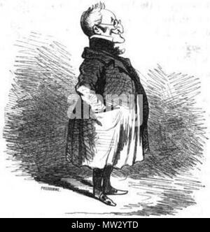 . Français : Caricatura de Thiers, par Cham. 1850. Cham (Amédée de Noé) 604 Thiers par Cham Foto Stock