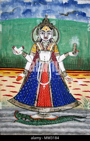 . Inglese: Ganga, scuola di Jaipur . circa 1880. Sconosciuto 305 Jaipur Ganga Foto Stock